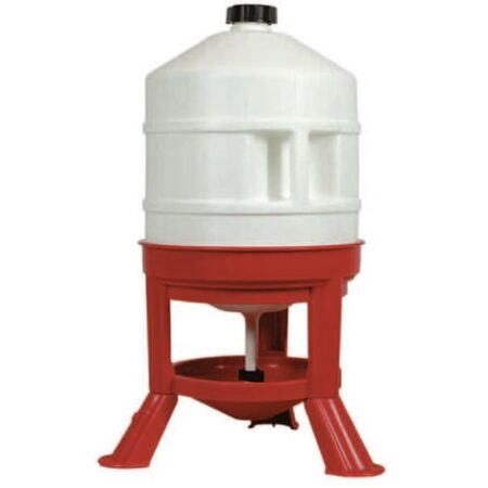 Abbeveratoio con serbatoio in plastica su treppiedi - lt.30 di capienza ø cm.31x72h.