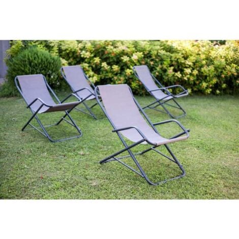 Sedia a sdraio in acciaio basculante swing
