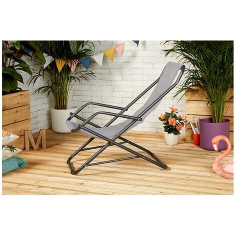 Sedia a sdraio in acciaio basculante swing