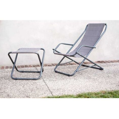 Sedia a sdraio in acciaio basculante swing