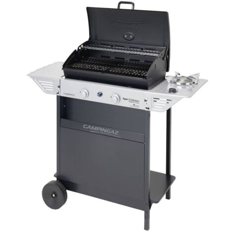 Barbecue gas 2 bruc. + fornello cm.54,5x34,5 xpert 200 ls rocky - bracere cm. 54,5x34,5