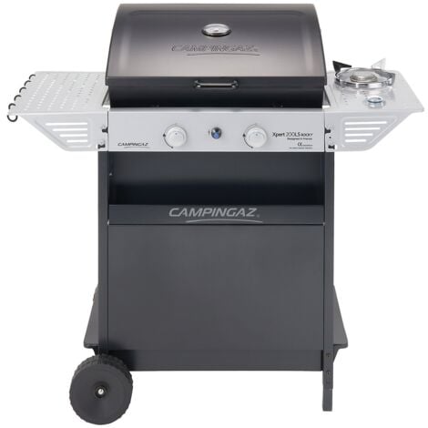Barbecue gas 2 bruc. + fornello cm.54,5x34,5 xpert 200 ls rocky - bracere cm. 54,5x34,5