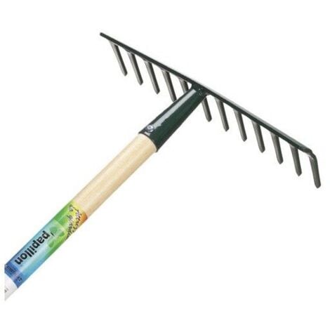 Rastrello 14 Denti con Manico in Legno  Misura 345 mm  Papillon