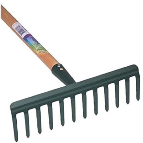 Rastrello 14 Denti con Manico in Legno  Misura 345 mm  Papillon