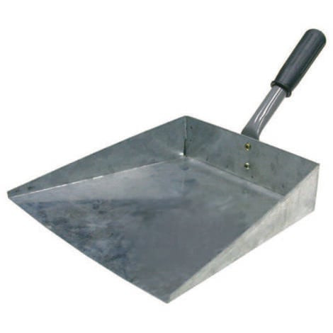 Paletta raccogli immondizia in lamiera zincata - cm.21x21x5h.