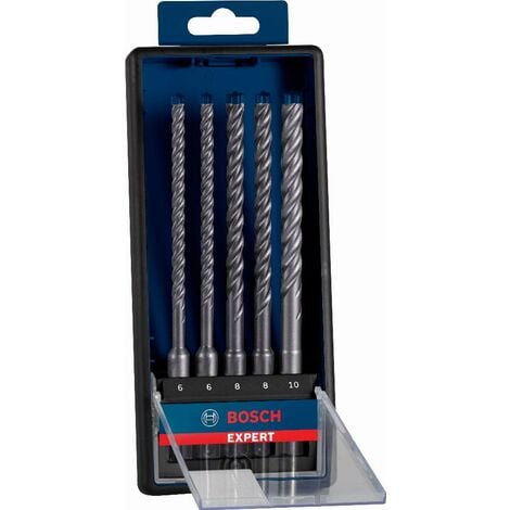 Set di 5 punte per calcestruzzo BOSCH SDS-Plus 7X Expert 6/6/8/8/10 mm - 2608900198