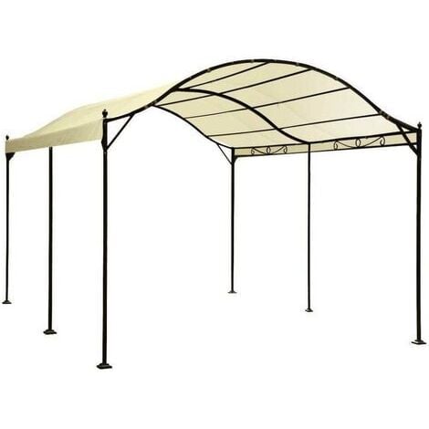 AORNOS - gazebo da giardino a onda in acciaio