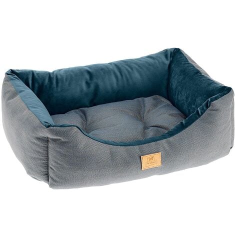 Ferplast CHESTER Divanetto con cuscino in tessuto resistente cani e gatti. Varie misure e colori. . Variante 50 - Misure: 55 x 45 x h 20 cm - Azzurro