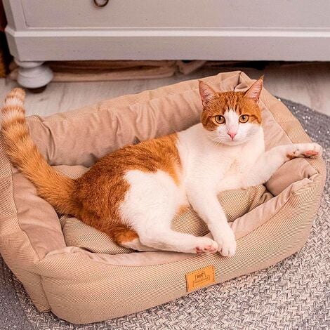 Ferplast CHESTER Divanetto con cuscino in tessuto resistente cani e gatti. Varie misure e colori. . Variante 50 - Misure: 55 x 45 x h 20 cm - Azzurro