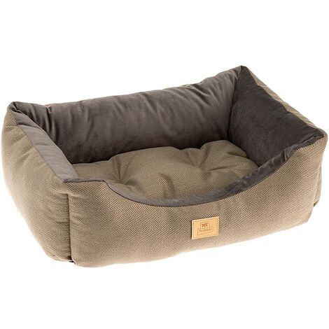Ferplast CHESTER Divanetto con cuscino in tessuto resistente cani e gatti. Varie misure e colori. . Variante 50 - Misure: 55 x 45 x h 20 cm - Marrone