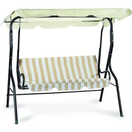 Garden Friend Dondolo in acciaio 170x113x156h cm 3 posti beige
