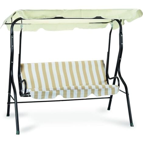 Garden Friend Dondolo in acciaio 170x113x156h cm 3 posti beige