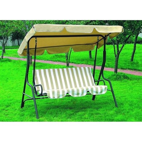 Garden Friend Dondolo in acciaio 170x113x156h cm 3 posti beige