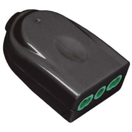 Presa dritta 2 poli + terra bipasso 16a nera linea garanti - nera 82571-e