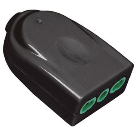 Presa dritta 2 poli + terra bipasso 16a nera linea garanti - nera 82571-e