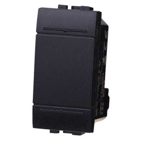 Interruttore unipolare 1P 16A compatibile Bticino Livinglight colore nero