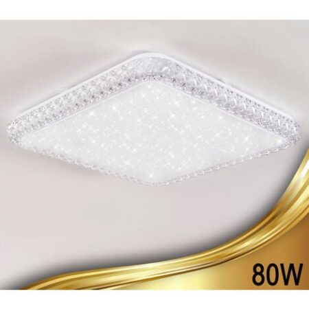 Plafoniera LED Da Soffitto Quadrata 80W Luce Fredda Effetto Cielo Stellato 806