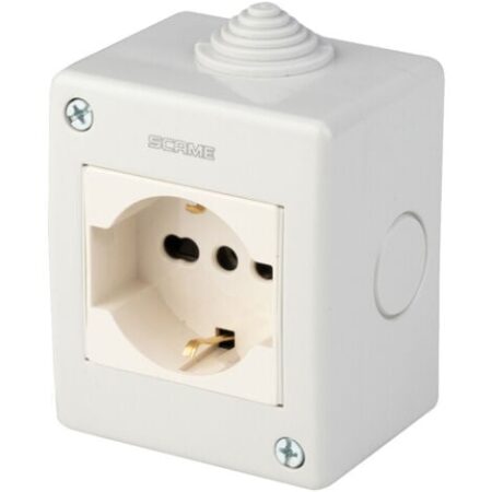 POLYPOOL PP0172X CASSETTA EST. IP40 CON PRESA BIPASSO SCHUKO