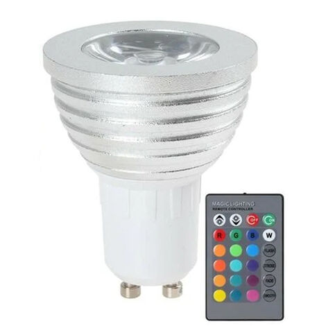 Faretto LED Luce RGB GU10 Lampadina 3W Multicolore Programmabile Telecomando