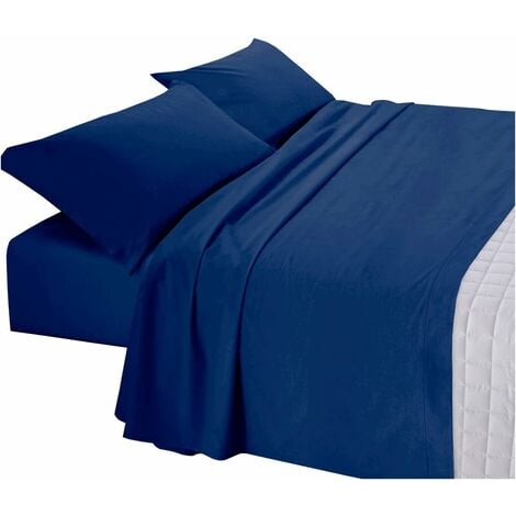 Completo Letto 100% Cotone Set Lenzuola federe 1 Piazza - Bordeaux