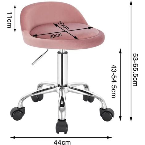 WOLTU Sedia da Ufficio Ergonomica Scrivania Sedia da Lavoro Girevole in Velluto Rosa