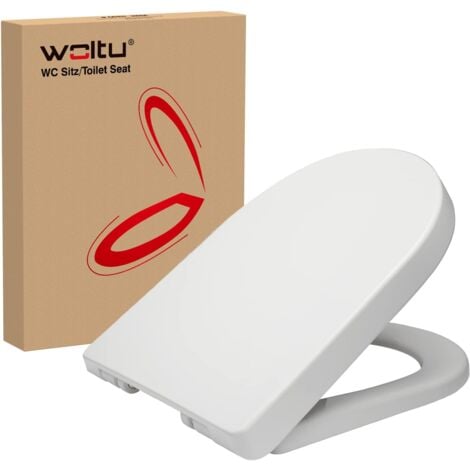 WOLTU Copriwater Sedile WC Universale Coperchio con Chiusura Ammortizzata Soft