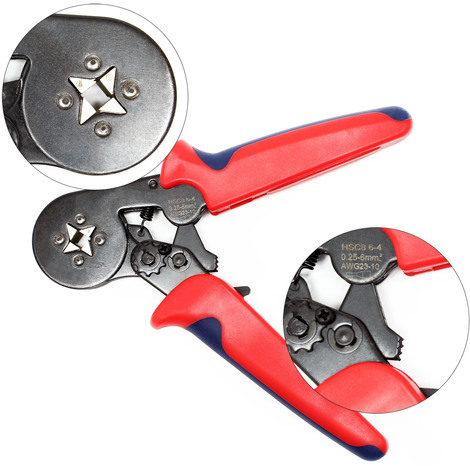 Pinza crimpatrice 0,25-6mm² Utensile per crimpatura Pinze a cricchetto