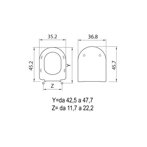 SEDILE WC LUNA 2 H050 TERMOINDURENTE