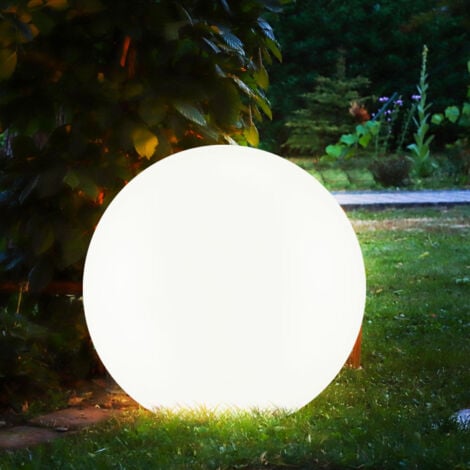 Lampade solari per esterni Lampada da giardino a sfera Picchetto Lampada a sfera solare 30 cm Sfera solare a LED per giardino, bianco argento, 4x LED bianco caldo, PxH 30x66,5 cm