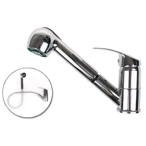 Rubinetto Miscelatore Monocomando Cucina Lavello Lavabo Con Doccetta Estraibile