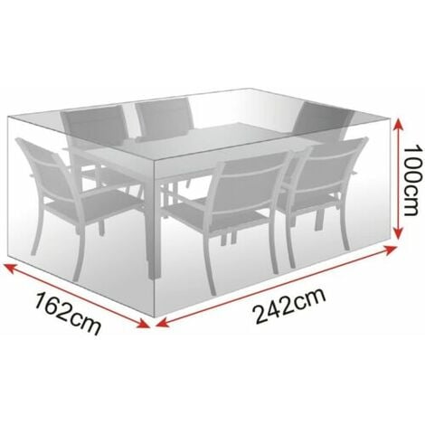 WOLTU Copertura per Mobili Set Arredo da Giardino Esterno PE 100g/m² Trasparente 242x162x100 cm
