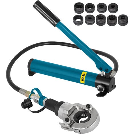 VEVOR Pinza Crimpatrice Idraulica V12-28 mm a TH 16-32 mm, Tubi Compositi PEX PE-X Crimpare, Pinza per Pressa Idraulica 6T, con Impugnatura Gommata,  per Pressare Rame o Acciaio a profilo a V / TH