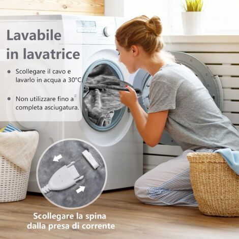 COSTWAY Coperta Elettrica Riscaldata, Coperta Riscaldante con 4 Livelli di Riscaldamento e Telecomando, Flanella Lavabile in Lavatrice, Funziona Spegnimento Automatico (Grigio, 130x180cm)