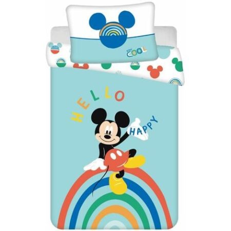 Parure copripiumino baby Mickey Rainbow lettino