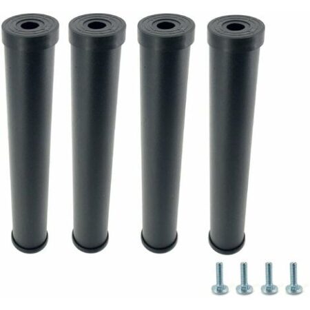 Set 4 piedi in ferro per letto e rete a doghe 31 cm