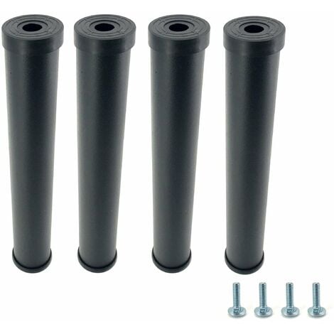Set 4 piedi in ferro per letto e rete a doghe 31 cm