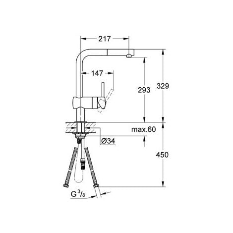 Miscelatore Lavello Estraibile Grohe Minta - 32168000