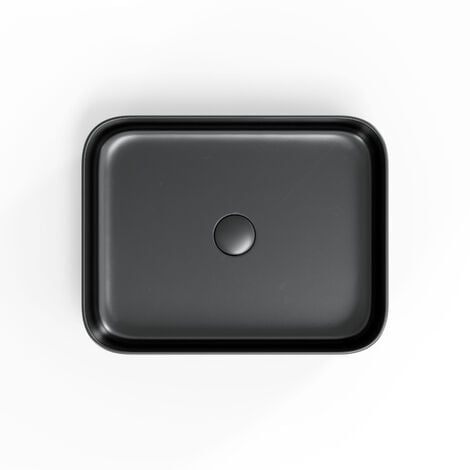 Swiss Aqua Technologies Infinitio Lavabo freestanding 50x39 cm, senza troppopieno, nero opaco (SATINF5039BKM)
