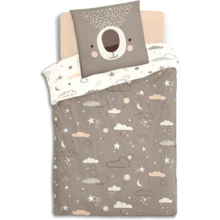Set di biancheria da letto per bambini in cotone orsetto 140x200cm - Atmosphera créateur d'intérieur