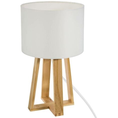 Lampada Molu in legno bianco H35cm - Atmosphera créateur d'intérieur