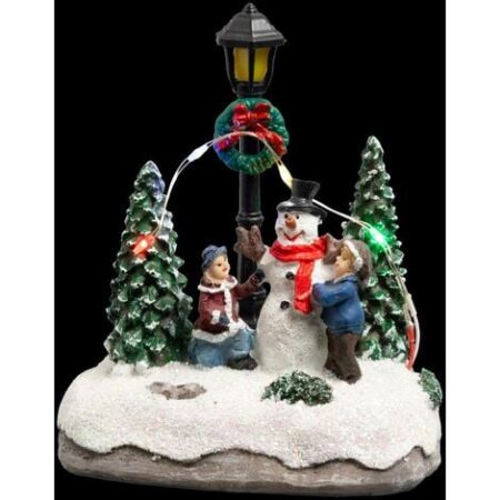 Albero di Natale con 3 o 4 LED multicolore a batteria - Pupazzo di neve - Feeric lights & christmas