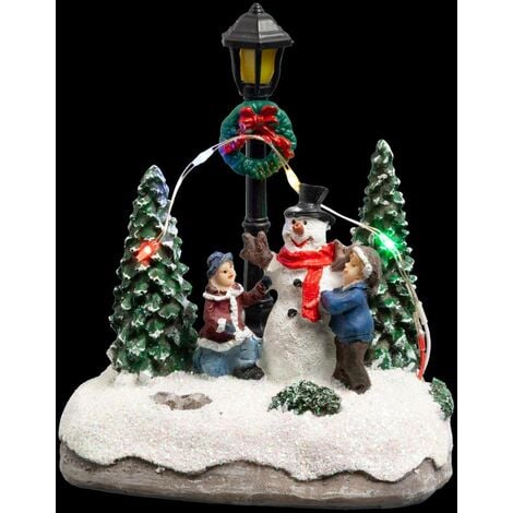 Albero di Natale con 3 o 4 LED multicolore a batteria - Pupazzo di neve - Feeric lights & christmas