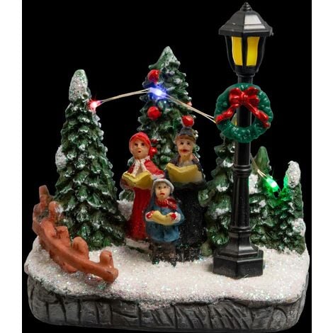 Albero di Natale con 3 o 4 LED multicolore a batteria - Pupazzo di neve - Feeric lights & christmas
