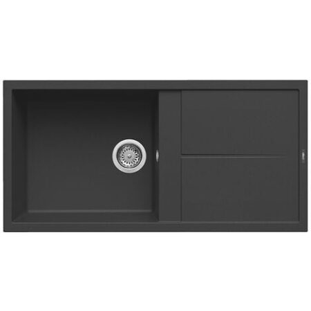Lavello Elleci Incasso 1 vasca 100x50 Unico 480 Granitek Nero LGU48040