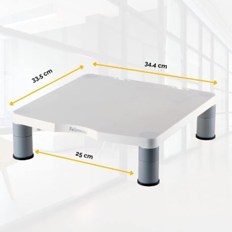 Fellowes 91712 Supporto monitor regolabile Standard, colore platino