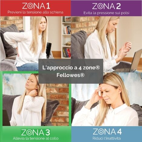 Fellowes 91712 Supporto monitor regolabile Standard, colore platino