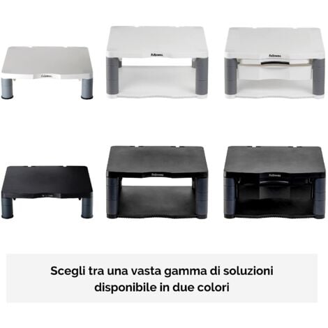 Fellowes 91712 Supporto monitor regolabile Standard, colore platino