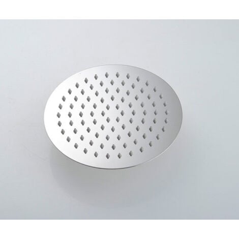 Soffione doccia tondo pesante anticalcare in ottone da cm 20