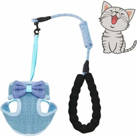 Sciarpa per gatti per cani di piccola taglia con papillon Sciarpa per gatti regolabile Maglia traspirante Gilet per gatti confortevole Gilet da addestramento morbido Maglia Gilet per cani Gilet per cu