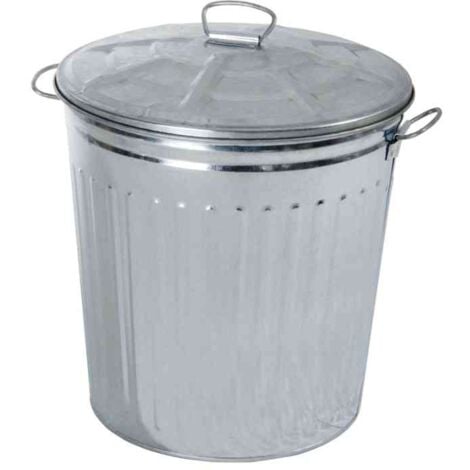 BIDONE IMMONDIZIA ACCIAIO DOMUS GALVANIZZATO LT 35 CM 38X31 H.CM 37 8004944211180 CASALINGHI DOMUS